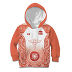 Aussie Nurse RN 2026 Personalised Kid Hoodie Red Aboriginal Art Pattern Cultural Pride