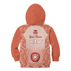 Aussie Nurse RN 2026 Personalised Kid Hoodie Red Aboriginal Art Pattern Cultural Pride