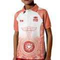 Aussie Nurse RN 2026 Personalised Kid Polo Shirt Red Aboriginal Art Pattern Cultural Pride