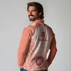 Aussie Nurse RN 2026 Personalised Long Sleeve Polo Shirt Red Aboriginal Art Pattern Cultural Pride