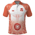 Aussie Nurse RN 2026 Personalised Polo Shirt Red Aboriginal Art Pattern Cultural Pride