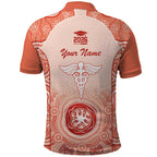 Aussie Nurse RN 2026 Personalised Polo Shirt Red Aboriginal Art Pattern Cultural Pride