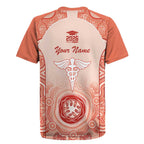 Aussie Nurse RN 2026 Personalised Rugby Jersey Red Aboriginal Art Pattern Cultural Pride