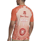 Aussie Nurse RN 2026 Personalised Rugby Jersey Red Aboriginal Art Pattern Cultural Pride
