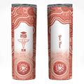 Aussie Nurse RN 2026 Personalised Skinny Tumbler Red Aboriginal Art Pattern Cultural Pride