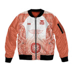 Aussie Nurse RN 2026 Personalised Sleeve Zip Bomber Jacket Red Aboriginal Art Pattern Cultural Pride