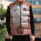 Aussie Nurse RN 2026 Personalised Sleeveless Puffer Jacket Red Aboriginal Art Pattern Cultural Pride