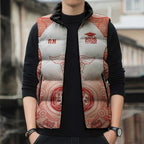 Aussie Nurse RN 2026 Personalised Sleeveless Puffer Jacket Red Aboriginal Art Pattern Cultural Pride