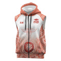 Aussie Nurse RN 2026 Personalised Sleeveless Zip Hoodie Red Aboriginal Art Pattern Cultural Pride