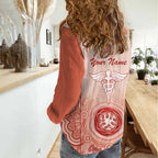 Aussie Nurse RN 2026 Personalised Women Casual Shirt Red Aboriginal Art Pattern Cultural Pride