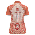 Aussie Nurse RN 2026 Personalised Women Polo Shirt Red Aboriginal Art Pattern Cultural Pride