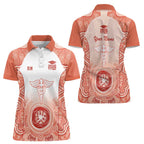Aussie Nurse RN 2026 Personalised Women Polo Shirt Red Aboriginal Art Pattern Cultural Pride