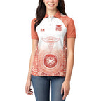 Aussie Nurse RN 2026 Personalised Women Polo Shirt Red Aboriginal Art Pattern Cultural Pride