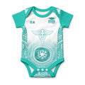 Aussie Nurse RN 2026 Personalised Baby Onesie Turquoise Aboriginal Art Pattern Cultural Pride