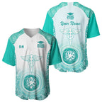 Aussie Nurse RN 2026 Personalised Baseball Jersey Turquoise Aboriginal Art Pattern Cultural Pride