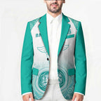 Aussie Nurse RN 2026 Personalised Blazer Turquoise Aboriginal Art Pattern Cultural Pride