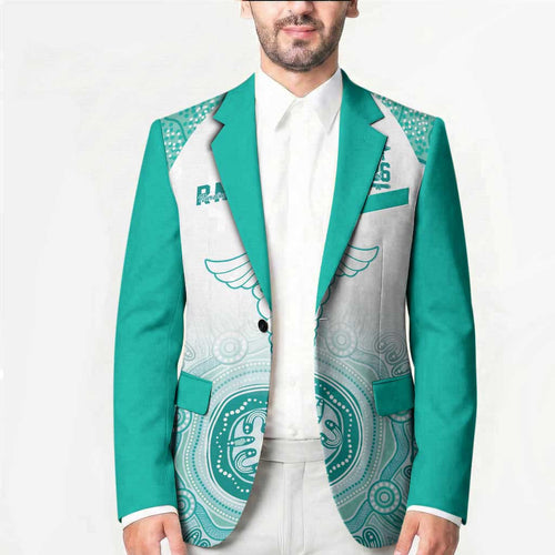Aussie Nurse RN 2026 Personalised Blazer Turquoise Aboriginal Art Pattern Cultural Pride