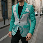 Aussie Nurse RN 2026 Personalised Blazer Turquoise Aboriginal Art Pattern Cultural Pride