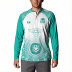Aussie Nurse RN 2026 Personalised Button Sweatshirt Turquoise Aboriginal Art Pattern Cultural Pride