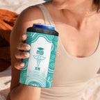 Aussie Nurse RN 2026 Personalised 4 in 1 Can Cooler Tumbler Turquoise Aboriginal Art Pattern Cultural Pride