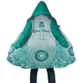 Aussie Nurse RN 2026 Personalised Cloak Turquoise Aboriginal Art Pattern Cultural Pride