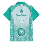 Aussie Nurse RN 2026 Personalised Hawaiian Shirt Turquoise Aboriginal Art Pattern Cultural Pride