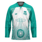 Aussie Nurse RN 2026 Personalised Hockey Jersey Turquoise Aboriginal Art Pattern Cultural Pride