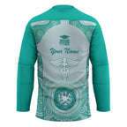 Aussie Nurse RN 2026 Personalised Hockey Jersey Turquoise Aboriginal Art Pattern Cultural Pride