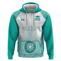 Aussie Nurse RN 2026 Personalised Hoodie Turquoise Aboriginal Art Pattern Cultural Pride