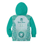 Aussie Nurse RN 2026 Personalised Kid Hoodie Turquoise Aboriginal Art Pattern Cultural Pride