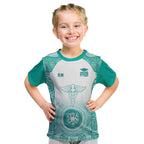 Aussie Nurse RN 2026 Personalised Kid T Shirt Turquoise Aboriginal Art Pattern Cultural Pride