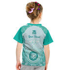 Aussie Nurse RN 2026 Personalised Kid T Shirt Turquoise Aboriginal Art Pattern Cultural Pride