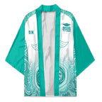 Aussie Nurse RN 2026 Personalised Kimono Turquoise Aboriginal Art Pattern Cultural Pride