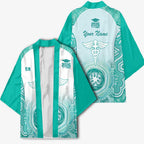 Aussie Nurse RN 2026 Personalised Kimono Turquoise Aboriginal Art Pattern Cultural Pride