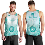 Aussie Nurse RN 2026 Personalised Men Tank Top Turquoise Aboriginal Art Pattern Cultural Pride