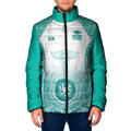 Aussie Nurse RN 2026 Personalised Padded Jacket Turquoise Aboriginal Art Pattern Cultural Pride