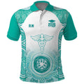 Aussie Nurse RN 2026 Personalised Polo Shirt Turquoise Aboriginal Art Pattern Cultural Pride