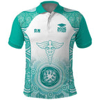 Aussie Nurse RN 2026 Personalised Polo Shirt Turquoise Aboriginal Art Pattern Cultural Pride