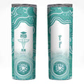Aussie Nurse RN 2026 Personalised Skinny Tumbler Turquoise Aboriginal Art Pattern Cultural Pride