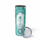 Aussie Nurse RN 2026 Personalised Skinny Tumbler Turquoise Aboriginal Art Pattern Cultural Pride