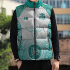Aussie Nurse RN 2026 Personalised Sleeveless Puffer Jacket Turquoise Aboriginal Art Pattern Cultural Pride