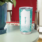 Aussie Nurse RN 2026 Personalised Tumbler Cup Turquoise Aboriginal Art Pattern Cultural Pride