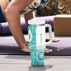 Aussie Nurse RN 2026 Personalised Tumbler With Handle Turquoise Aboriginal Art Pattern Cultural Pride