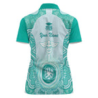 Aussie Nurse RN 2026 Personalised Women Polo Shirt Turquoise Aboriginal Art Pattern Cultural Pride