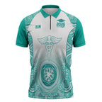 Aussie Nurse RN 2026 Personalised Zipper Polo Shirt Turquoise Aboriginal Art Pattern Cultural Pride
