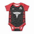 New Zealand Nurse RN 2026 Personalised Baby Onesie Red Maori Pattern Cultural Pride