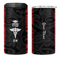 New Zealand Nurse RN 2026 Personalised 4 in 1 Can Cooler Tumbler Red Maori Pattern Cultural Pride