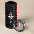New Zealand Nurse RN 2026 Personalised 4 in 1 Can Cooler Tumbler Red Maori Pattern Cultural Pride