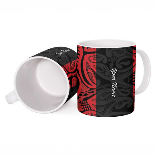 New Zealand Nurse RN 2026 Personalised Ceramic Mug Red Maori Pattern Cultural Pride