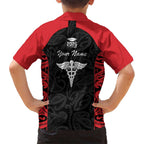 New Zealand Nurse RN 2026 Personalised Hawaiian Shirt Red Maori Pattern Cultural Pride